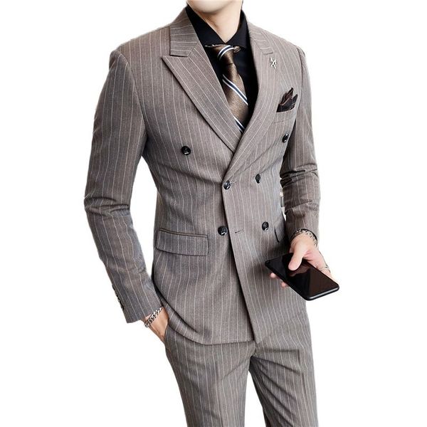 ( blazer + pants ) groom wedding dress high-end brand striped mens double-breasted formal suit 2 pces set social stage suit 4xl 5xl, White;black
( blazer + pants ) groom wedding dress high-end brand striped mens double-breasted formal suit 2 pces set social stage suit 4xl 5xl, White;black