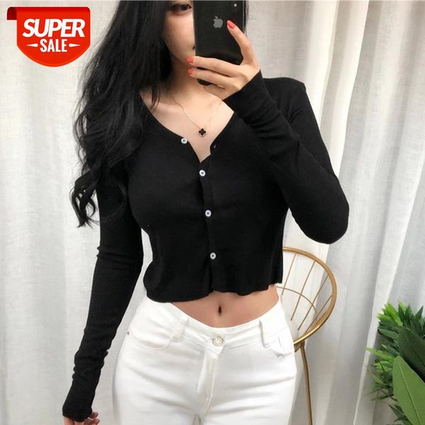 2021 women t-shirt crop long sleeve button v-neck tshirt summer thin female t shirt tees for woman #hv6y, White
2021 women t-shirt crop long sleeve button v-neck tshirt summer thin female t shirt tees for woman #hv6y, White