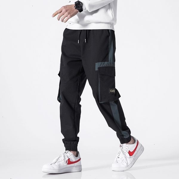 men's pants autumn hip hop streetwear man harem cargo jogger sweatpants patchwork ankle length trousers abz483 grok, Black
men's pants autumn hip hop streetwear man harem cargo jogger sweatpants patchwork ankle length trousers abz483 grok, Black