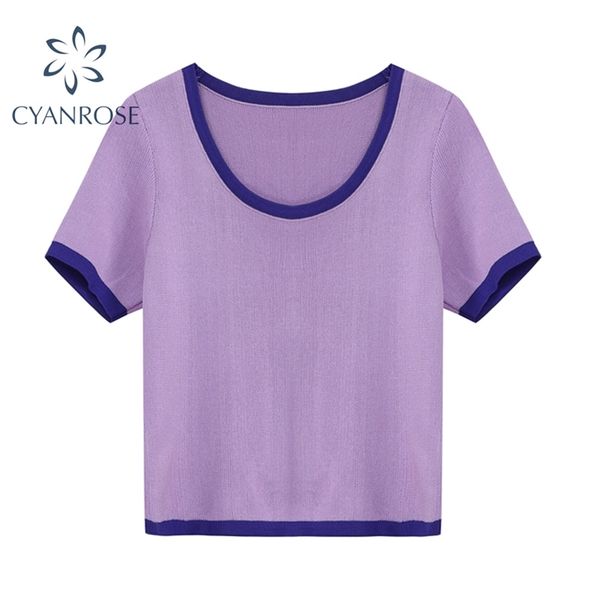4 colors women's t-shirts summer knitted soild o-neck short sleeve tee female korean style sweet casual slim thin tees 210430, White
4 colors women's t-shirts summer knitted soild o-neck short sleeve tee female korean style sweet casual slim thin tees 210430, White