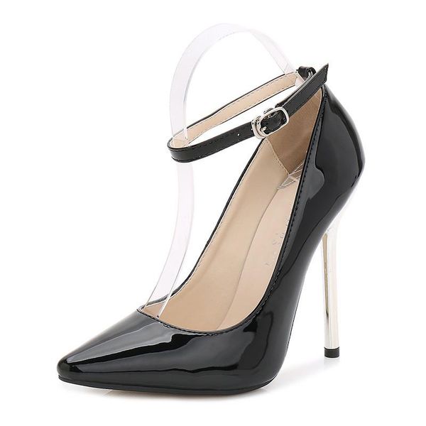fashion pointed toe large size super high heels stiletto model single shoes women dress, Black
fashion pointed toe large size super high heels stiletto model single shoes women dress, Black