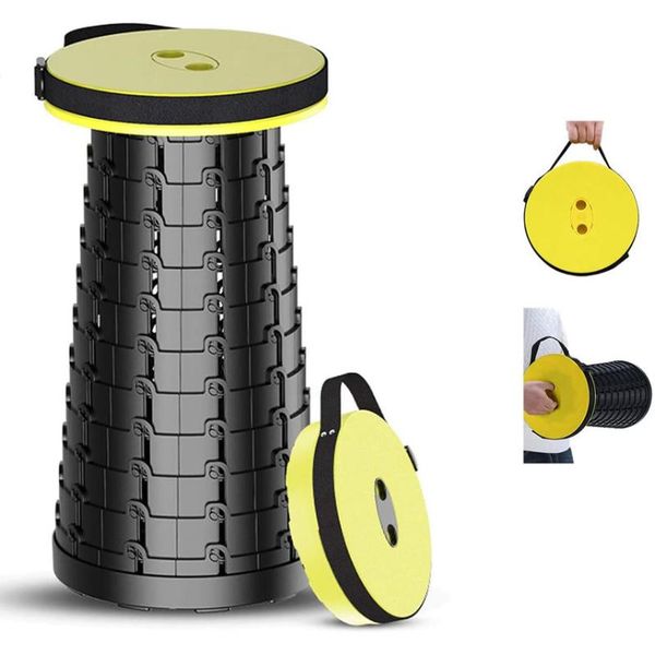camp furniture retractable folding stool for camping fishing height adjustable -portable plastic collapsible telescoping seat chair 
camp furniture retractable folding stool for camping fishing height adjustable -portable plastic collapsible telescoping seat chair