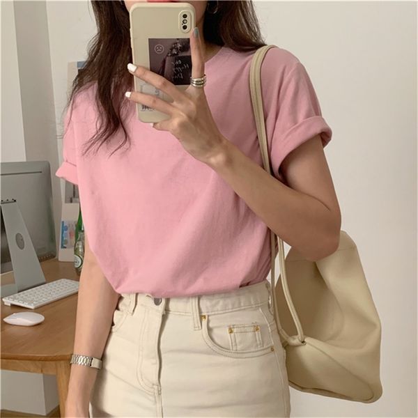 basewear chic loose casual prom tee retro gentle summer short-sleeved solid lazy pullovers t-shirts 210525, Black;brown
basewear chic loose casual prom tee retro gentle summer short-sleeved solid lazy pullovers t-shirts 210525, Black;brown