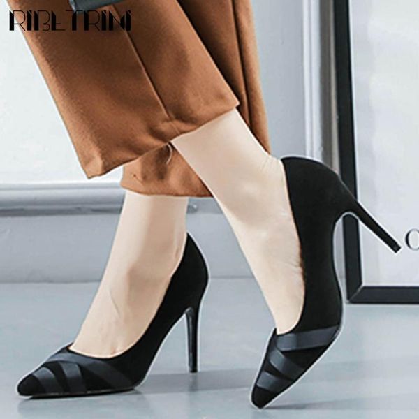dress shoes ribetrini fashion brand female spring autumn shallow slip on high heels footwear pumps women stiletto, Black
dress shoes ribetrini fashion brand female spring autumn shallow slip on high heels footwear pumps women stiletto, Black