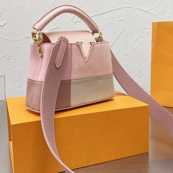 women handbag hand tote bag genuine leather shoulder crossbody bags patchwork color stitched cross-body purse mini capucine handbags removab
women handbag hand tote bag genuine leather shoulder crossbody bags patchwork color stitched cross-body purse mini capucine handbags removab