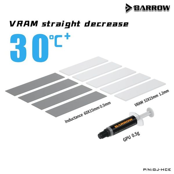 silicon grease thermal pad kit for gpu water cooling block heat dissipation, high performance conductive heatsink, gj-hce fans & coolings
silicon grease thermal pad kit for gpu water cooling block heat dissipation, high performance conductive heatsink, gj-hce fans & coolings