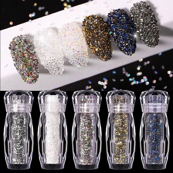 crystal ab 3d tiny nail art rhinestones shiny glass loose stone micro diamond jar diy uv glitter pixie manicure accessories decorations, Silver;gold
crystal ab 3d tiny nail art rhinestones shiny glass loose stone micro diamond jar diy uv glitter pixie manicure accessories decorations, Silver;gold