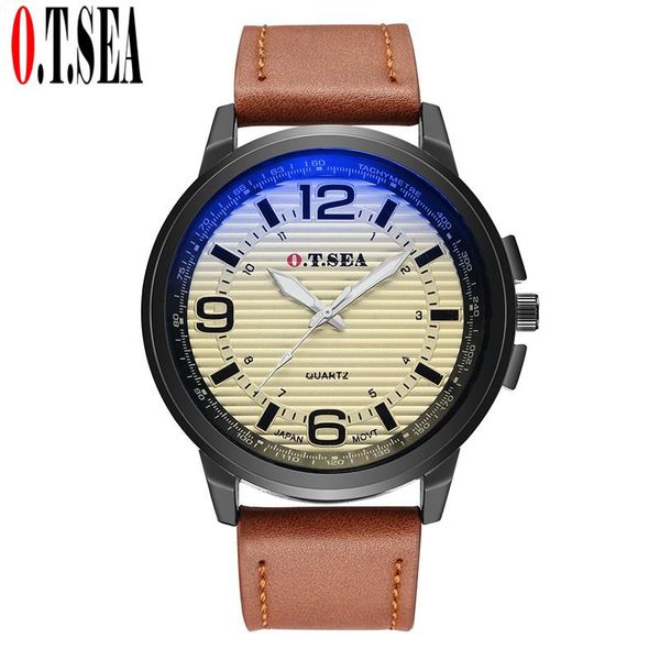 wristwatches luxury o.t.sea brand blue ray glass leather watches men fashion military sport quartz 1213, Slivery;brown
wristwatches luxury o.t.sea brand blue ray glass leather watches men fashion military sport quartz 1213, Slivery;brown