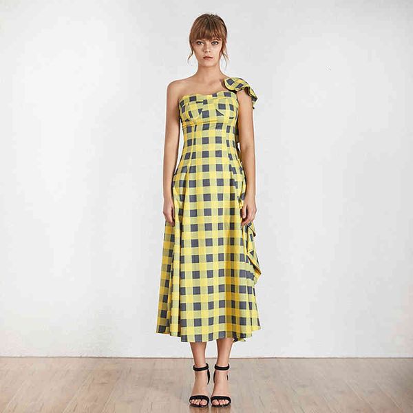 dresses sleeveless asymmetrical women one shoulder high waist ruffles plaid midi es female fashion 2021 clothing, Black;gray
dresses sleeveless asymmetrical women one shoulder high waist ruffles plaid midi es female fashion 2021 clothing, Black;gray