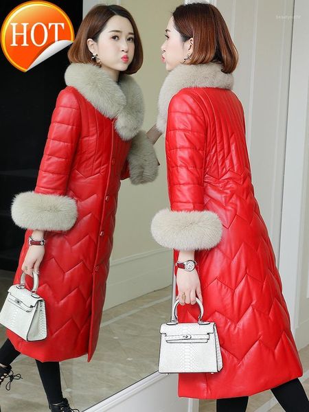 haining leather down jacket women's middle and long 2021 sheep skin fur collar coat slim fit & faux, Black
haining leather down jacket women's middle and long 2021 sheep skin fur collar coat slim fit & faux, Black