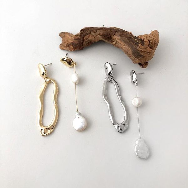stud yangliujia asymmetric metal freshwater pearl earrings retro fashion personality euramerican style ms jewelry gift accessories, Golden;silver
stud yangliujia asymmetric metal freshwater pearl earrings retro fashion personality euramerican style ms jewelry gift accessories, Golden;silver