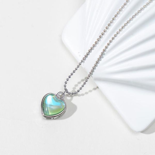 pendant necklaces niche trend colorful love heart titanium steel material for women chokers fashion festival party gift jewelry, Silver
pendant necklaces niche trend colorful love heart titanium steel material for women chokers fashion festival party gift jewelry, Silver