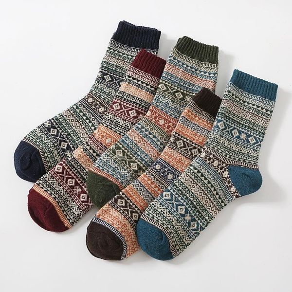 new winter thick keep warm lattice wool socks casual hombre sock male retro ethnic style socks 1pair
new winter thick keep warm lattice wool socks casual hombre sock male retro ethnic style socks 1pair