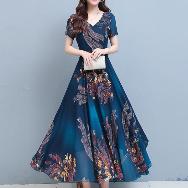 casual dresses 2021 summer women's elegant floral printing v-neck short sleeve slim high waist ruffle hem midi dress, Black;gray
casual dresses 2021 summer women's elegant floral printing v-neck short sleeve slim high waist ruffle hem midi dress, Black;gray