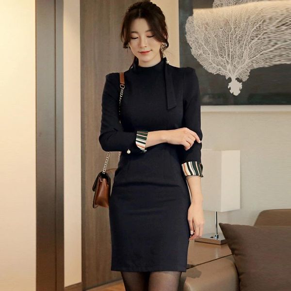 casual dresses 2021 office ladies black pencil dress full sleeve slim waist work to wear midi women business vestidos femme, Black;gray
casual dresses 2021 office ladies black pencil dress full sleeve slim waist work to wear midi women business vestidos femme, Black;gray