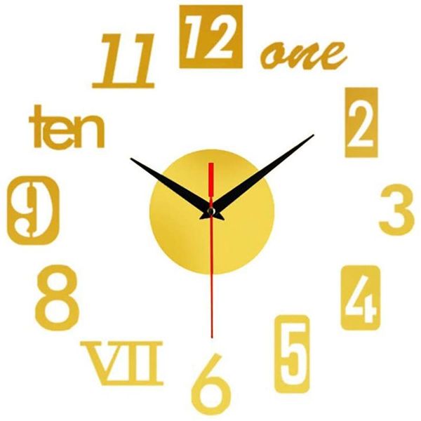-diy wall clock - modern 3d mirror decor,roman numerals sticker home room decor clocks
-diy wall clock - modern 3d mirror decor,roman numerals sticker home room decor clocks