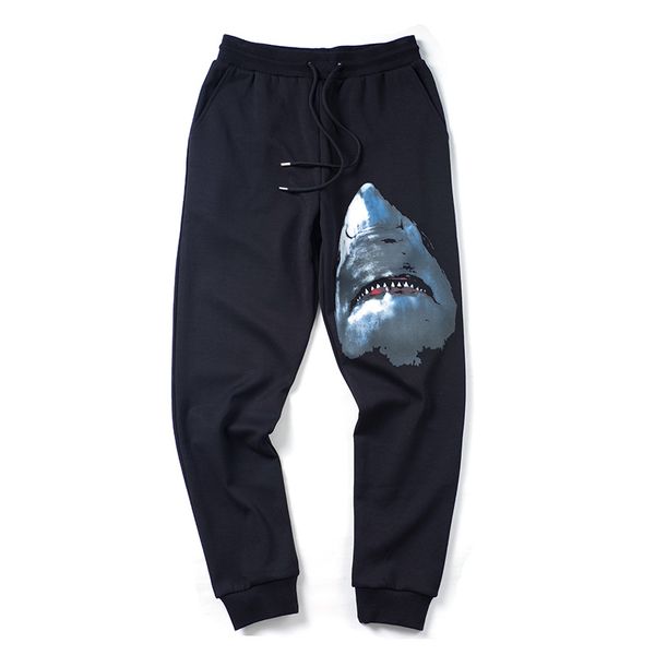 famous men's designer pants trousers european american personality shark pure cotton men and women loose autumn black s-xxl size
famous men's designer pants trousers european american personality shark pure cotton men and women loose autumn black s-xxl size