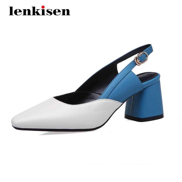 dress shoes lenkisen cow leather mixed colors small square toe thick heel buckle straps office lady women summer pumps l31, Black
dress shoes lenkisen cow leather mixed colors small square toe thick heel buckle straps office lady women summer pumps l31, Black