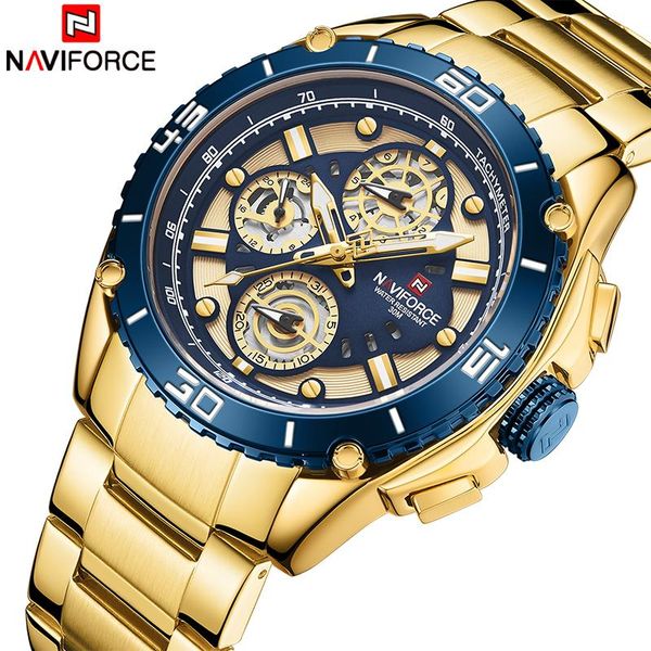 wristwatches naviforce sport watches mens fashion waterproof quartz wrist watch men stainless steel date analog male clock relogio masculino, Slivery;brown
wristwatches naviforce sport watches mens fashion waterproof quartz wrist watch men stainless steel date analog male clock relogio masculino, Slivery;brown
