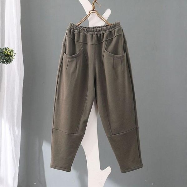 women's pants & capris arrival spring autumn women elastic waist loose ankle-length double pocket solid casual harem plus size v110, Black;white
women's pants & capris arrival spring autumn women elastic waist loose ankle-length double pocket solid casual harem plus size v110, Black;white