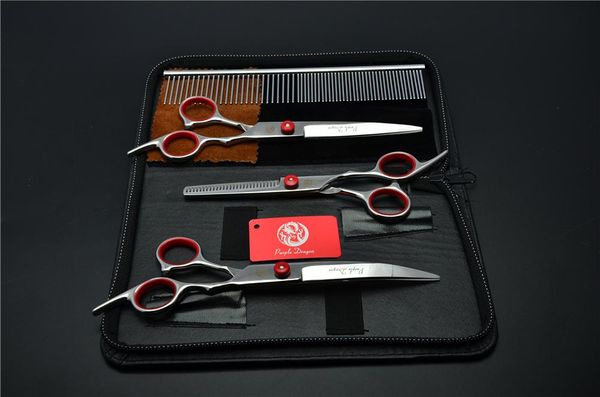 hair scissors 4pcs set 3001# 7'' 19cm hairdressing bent down dogs cats pets comb +cutting +thinning + curve shears suit
hair scissors 4pcs set 3001# 7'' 19cm hairdressing bent down dogs cats pets comb +cutting +thinning + curve shears suit