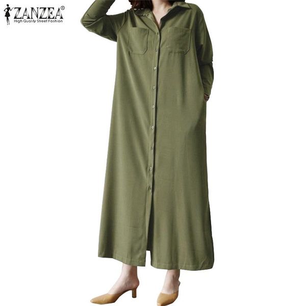 casual dresses zanzea women 2021 spring autumn fashion full sleeve split hem vestidos retro shirt baggy straight blouse dress, Black;gray
casual dresses zanzea women 2021 spring autumn fashion full sleeve split hem vestidos retro shirt baggy straight blouse dress, Black;gray