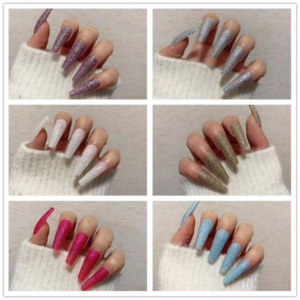 24/pcs fake nails matte glitter detachable tips for nail extension manicure art press on long full cover false, Red;gold
24/pcs fake nails matte glitter detachable tips for nail extension manicure art press on long full cover false, Red;gold