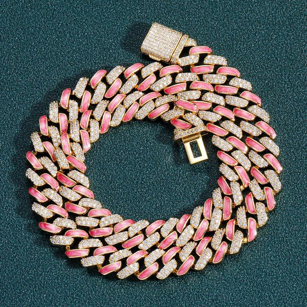america fashion europe style necklace pink oil dripping cuban chain hip hop jewelry 12mm wide personalized male and female couple, Black
america fashion europe style necklace pink oil dripping cuban chain hip hop jewelry 12mm wide personalized male and female couple, Black