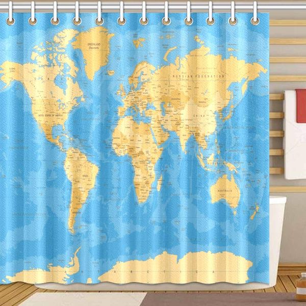 political vintage golden blue world map shower curtain bathroom sets, novelty bath decoration polyester curtain 72 x 72 inches
political vintage golden blue world map shower curtain bathroom sets, novelty bath decoration polyester curtain 72 x 72 inches