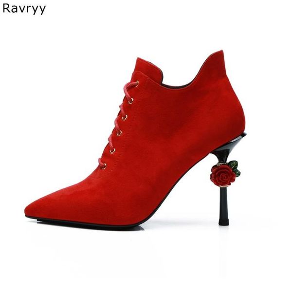 boots woman's rose decor thin heel woman short red suede pointed toe female shoes 2021 autumn winter fashion, Black
boots woman's rose decor thin heel woman short red suede pointed toe female shoes 2021 autumn winter fashion, Black