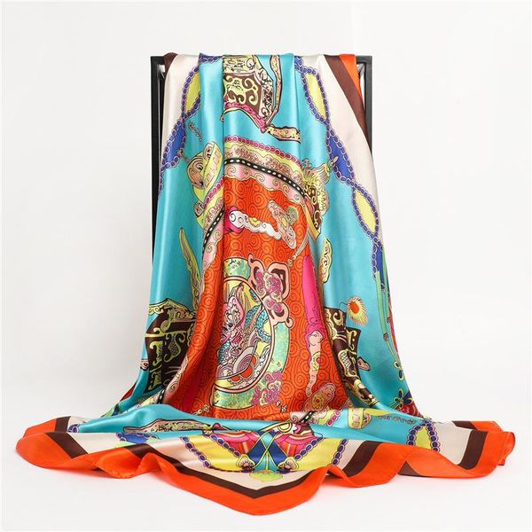 scarves 2021 luxury print hair bands seat scarf necklace women's head wraps satine square headscarf foulard hijab bandana, Blue;gray
scarves 2021 luxury print hair bands seat scarf necklace women's head wraps satine square headscarf foulard hijab bandana, Blue;gray