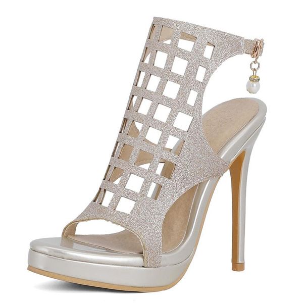 sandals luxury summer shoes for women high heels platform gladiator ankle boots gold silver party female large size, Black
sandals luxury summer shoes for women high heels platform gladiator ankle boots gold silver party female large size, Black