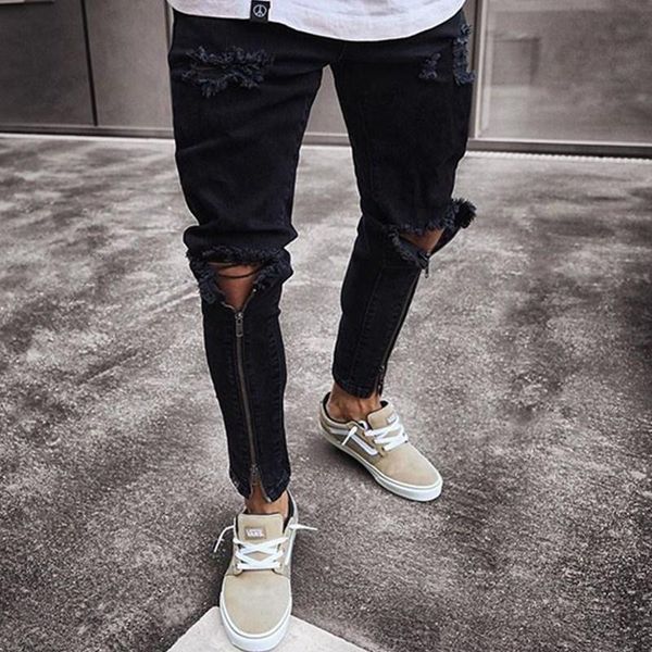 men's jeans mens cool designer brand black skinny ripped destroyed stretch slim fit hop pants with holes for men s-3xl, Blue
men's jeans mens cool designer brand black skinny ripped destroyed stretch slim fit hop pants with holes for men s-3xl, Blue