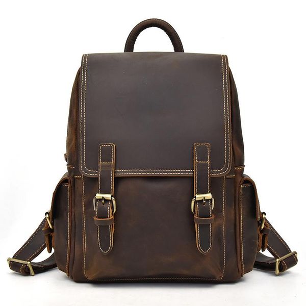 backpack 100% cow genuine leather vintage men backpacks real natural student boy luxury crazy horse computer lapbag
backpack 100% cow genuine leather vintage men backpacks real natural student boy luxury crazy horse computer lapbag