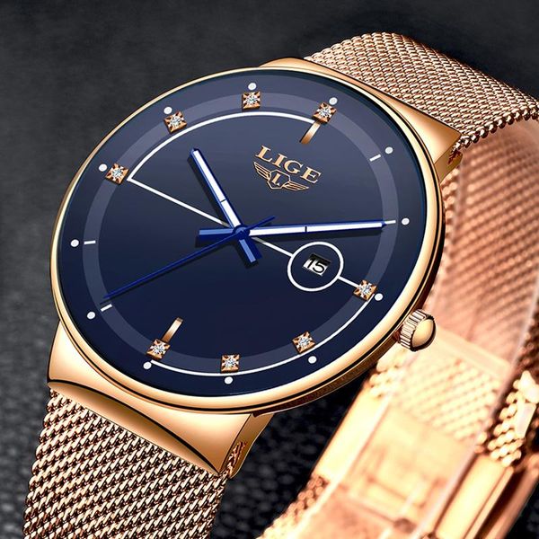 wristwatches lige watch women and men waterproof ultra thin date clock male steel strap casual quartz, Slivery;brown
wristwatches lige watch women and men waterproof ultra thin date clock male steel strap casual quartz, Slivery;brown