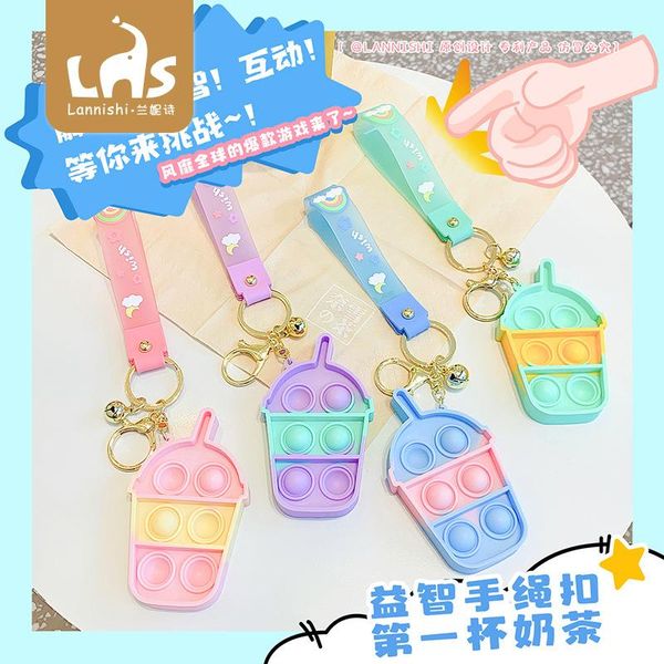keychains jccreative fun pendant pvc first cup of milk tea hand rope buckle key chain accessories rodent pioneer decoration decompression, Silver
keychains jccreative fun pendant pvc first cup of milk tea hand rope buckle key chain accessories rodent pioneer decoration decompression, Silver