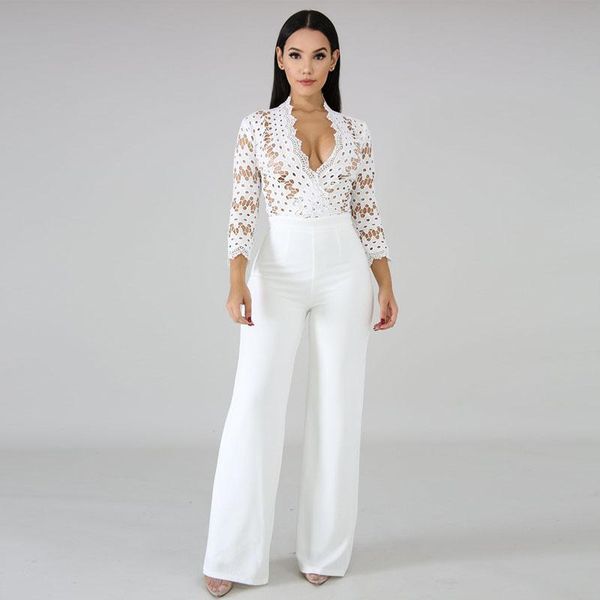 women's jumpsuits & rompers women club lace v-neck long sleeves hollow out white jumpsuit fashion casual bodycon spring overalls, Black;white
women's jumpsuits & rompers women club lace v-neck long sleeves hollow out white jumpsuit fashion casual bodycon spring overalls, Black;white
