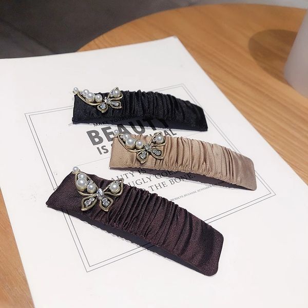 korean vintage small fragrance rhinestones imitation pearl butterfly fold fabric bb clip fashion women's rope hair accessories, Slivery;white
korean vintage small fragrance rhinestones imitation pearl butterfly fold fabric bb clip fashion women's rope hair accessories, Slivery;white
