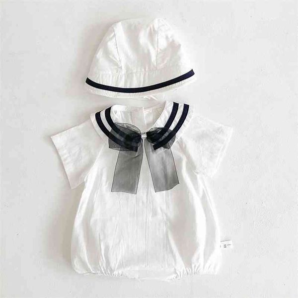 summer kids girl clothes infant baby girls short sleeve navy wind rompers + hat born 210521, Blue
summer kids girl clothes infant baby girls short sleeve navy wind rompers + hat born 210521, Blue