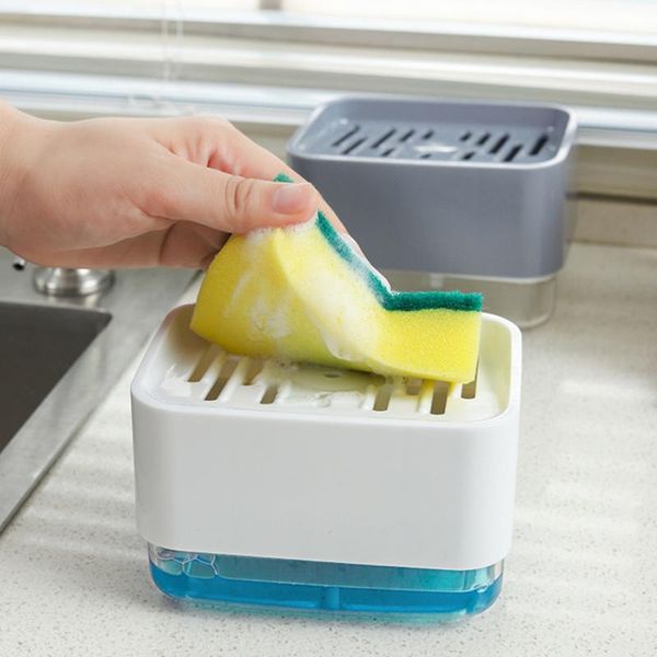 liquid soap dispenser kitchen multiful pump container box dish press with sponge holder home cleaner 330ml
liquid soap dispenser kitchen multiful pump container box dish press with sponge holder home cleaner 330ml
