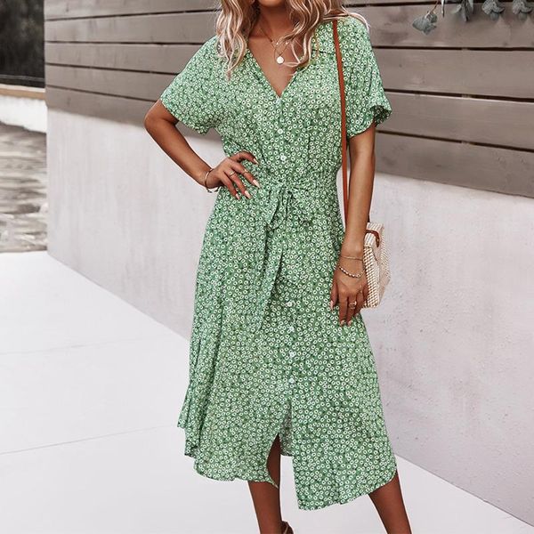casual dresses summer dress women elegant boho style dot print loose button up midi beach vacation sundress vestido, Black;gray
casual dresses summer dress women elegant boho style dot print loose button up midi beach vacation sundress vestido, Black;gray