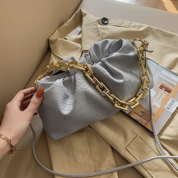 luxury handbags bag women 2021 new fashion korean trend foreign style crocodile pattern pleated women's thick chain one shoulder cloud
luxury handbags bag women 2021 new fashion korean trend foreign style crocodile pattern pleated women's thick chain one shoulder cloud