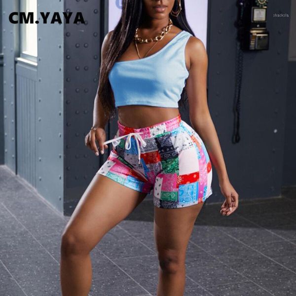 summer women's set sport active tracksuit one shoulder tank and bandanna paisley shorts matching two piece sweatsuit tracksuits, Gray
summer women's set sport active tracksuit one shoulder tank and bandanna paisley shorts matching two piece sweatsuit tracksuits, Gray