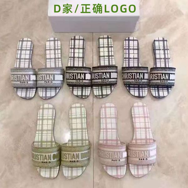 wholesale d letter flat slippers 2021 spring and summer embroidered stripe square sandals women luxurysss designersss shoes yw, Black
wholesale d letter flat slippers 2021 spring and summer embroidered stripe square sandals women luxurysss designersss shoes yw, Black