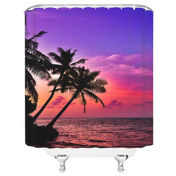 hawaiian decor shower curtain sunset palm tree purple ocean beach island seaside landscape sunset sea view fabric bathroom
hawaiian decor shower curtain sunset palm tree purple ocean beach island seaside landscape sunset sea view fabric bathroom