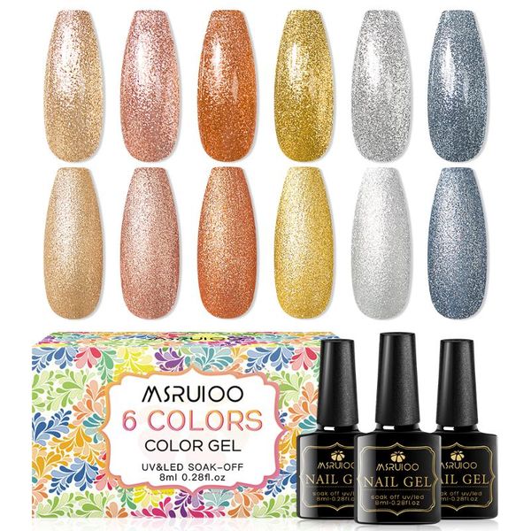 nail gel msruioo 6pcs/set polish 8ml rainbow glitter varnishes soak off shiny sequin lacquers laser bling nails art, Red;pink
nail gel msruioo 6pcs/set polish 8ml rainbow glitter varnishes soak off shiny sequin lacquers laser bling nails art, Red;pink