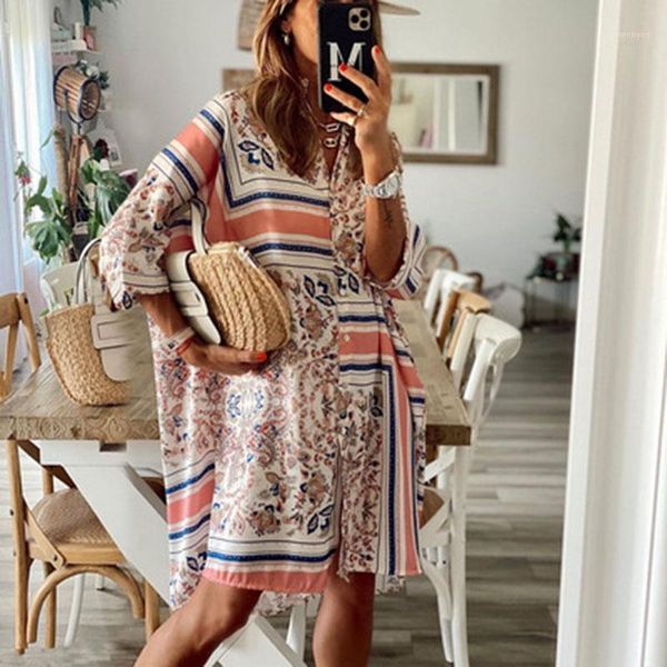 casual dresses autumn loose geometric pattern collar 7/6 sleeve dress women 2021 button design lady beach party mini, Black;gray
casual dresses autumn loose geometric pattern collar 7/6 sleeve dress women 2021 button design lady beach party mini, Black;gray