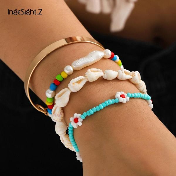 ingesight.z 4pcs/set bohemian seed bead flower bracelets bangles imitation pearl natural shell conch bracelet for women jewelry link, chain, Black
ingesight.z 4pcs/set bohemian seed bead flower bracelets bangles imitation pearl natural shell conch bracelet for women jewelry link, chain, Black