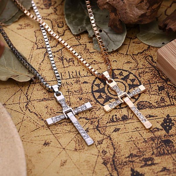 Fashion Cross Women Men Fast And Furious Movies Actor Dominic Toretto Rhinestone Crystal Pendant Chain Necklaces Jewelry, Silver
Fashion Cross Women Men Fast And Furious Movies Actor Dominic Toretto Rhinestone Crystal Pendant Chain Necklaces Jewelry, Silver
