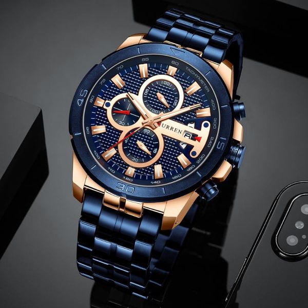wristwatches curren business men watch stainless steel wrist chronograph army military quartz watches relogio masculino, Slivery;brown
wristwatches curren business men watch stainless steel wrist chronograph army military quartz watches relogio masculino, Slivery;brown